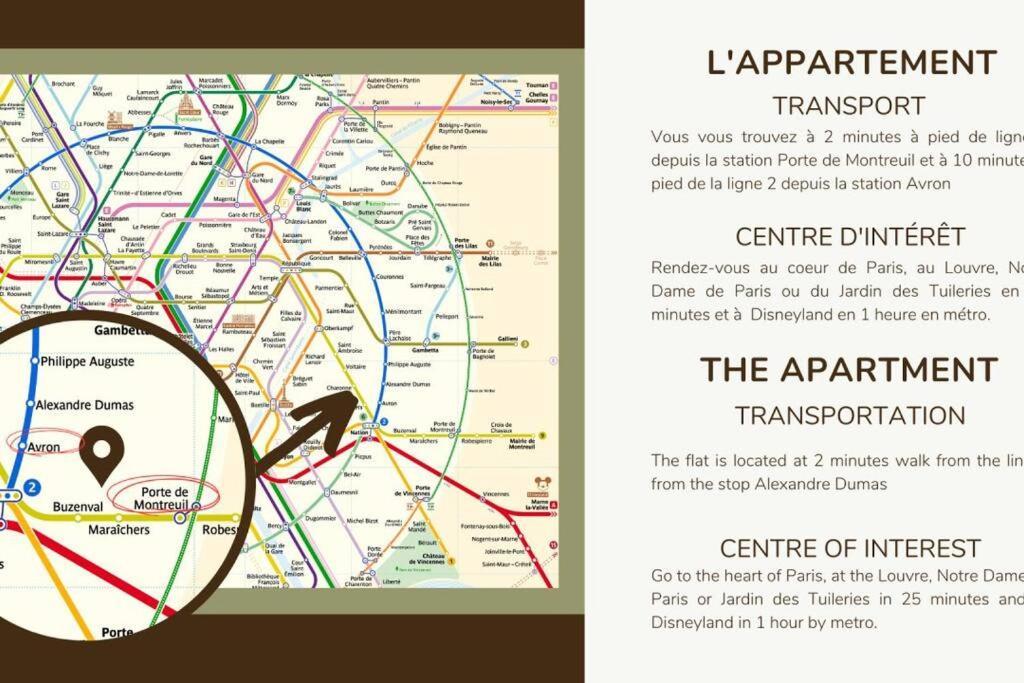 41.Appart 4Pers#1 Bedroom #Pere Lachaise #Nation Paris Bagian luar foto